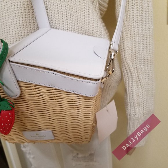NWT KATE SPADE 100% AUTHENTIC PICNIC IN THE BASKET PARK STRAWBERRY PINK NOVELTY - Picture 6 of 10